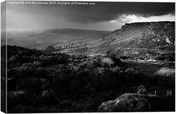 Curbar Edge in the Peak District Canvas Print by Julie Woodhouse