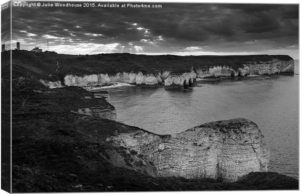  Flamborough Head and Selwicks Bay Canvas Print by Julie Woodhouse