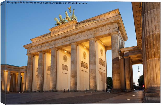 Brandenburg Gate Berlin Canvas Print by Julie Woodhouse