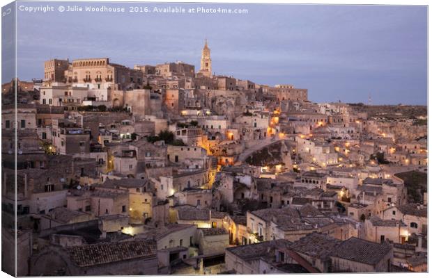 view over Matera,  Canvas Print by Julie Woodhouse