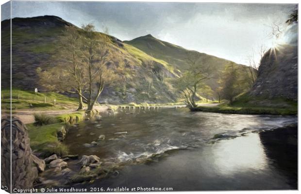 Dovedale Canvas Print by Julie Woodhouse