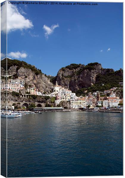  Amalfi Morning With Angel Canvas Print by Michelle BAILEY