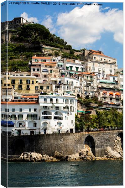  Amalfi Hillside Canvas Print by Michelle BAILEY