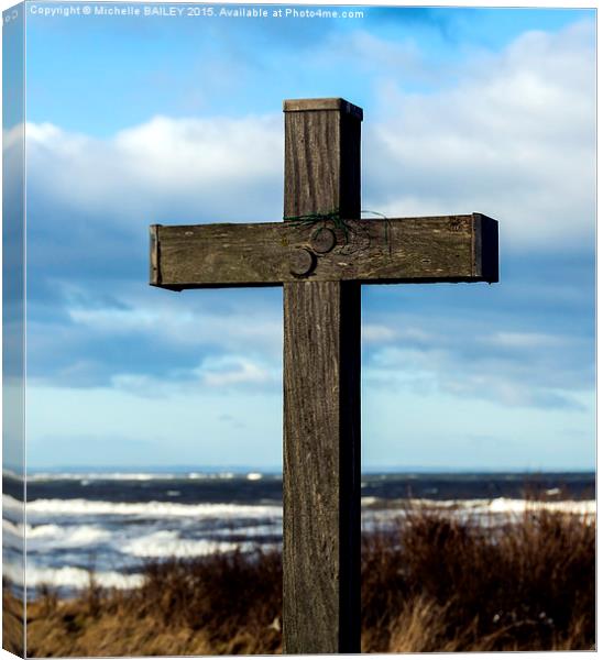  The Old Wooden Cross Canvas Print by Michelle BAILEY