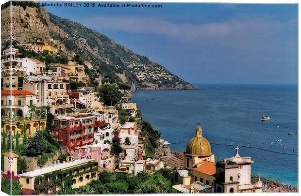  Positively Positano Canvas Print by Michelle BAILEY