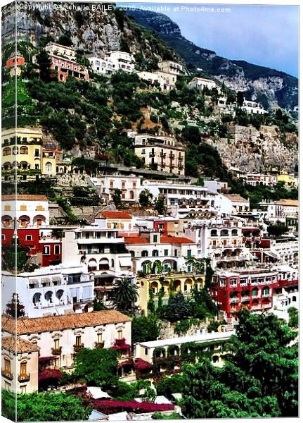 Tumbling Terraces Positano  Canvas Print by Michelle BAILEY