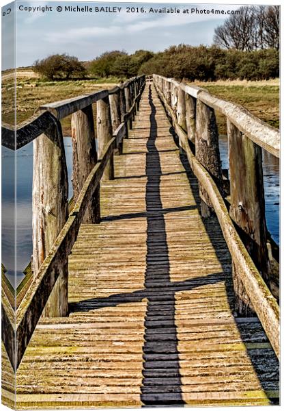 The Rickety Bridge Canvas Print by Michelle BAILEY