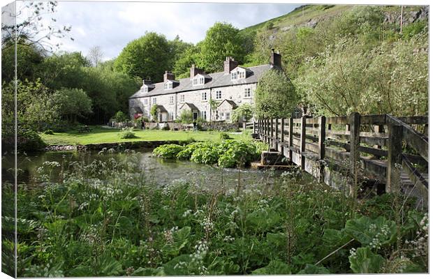 Chee Dale Cottages Canvas Print by John Keates