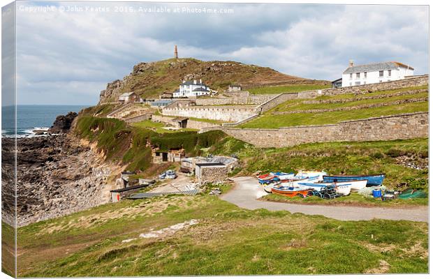 Cape Cornwall near to St. Just Cornwall South West Canvas Print by John Keates
