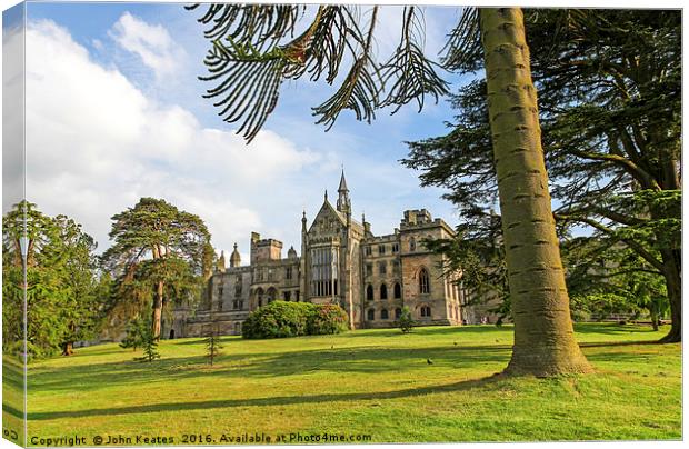 Alton Towers, a derelict house on the Alton Towers Canvas Print by John Keates