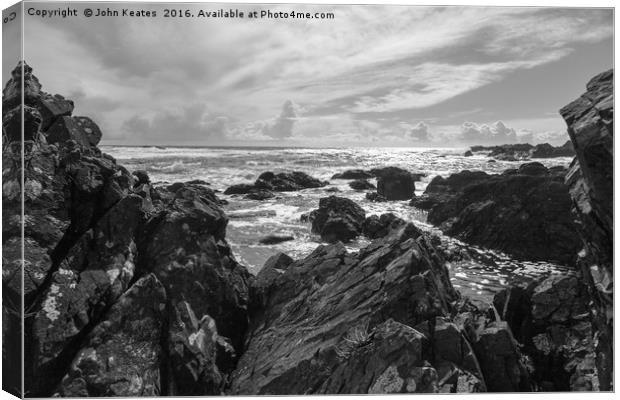 Sea and Rocks at Ucluelet Canada Canvas Print by John Keates