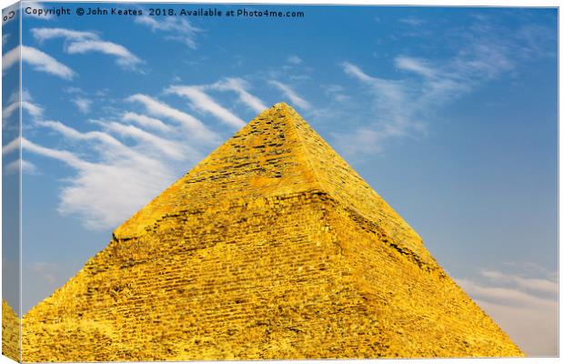 The Great Pyramid of Giza, Pyramids, Giza, Egypt,  Canvas Print by John Keates