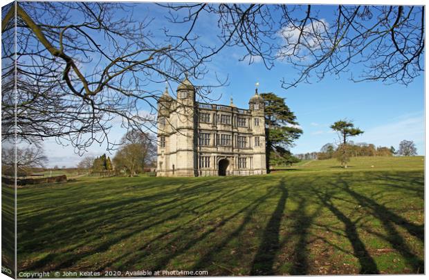 Tixall Gatehouse, near Stafford Canvas Print by John Keates