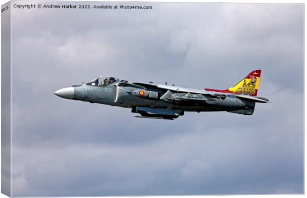 Spanish Navy McDonnell Douglas EAV-8B Harrier II  Canvas Print by Andrew Harker