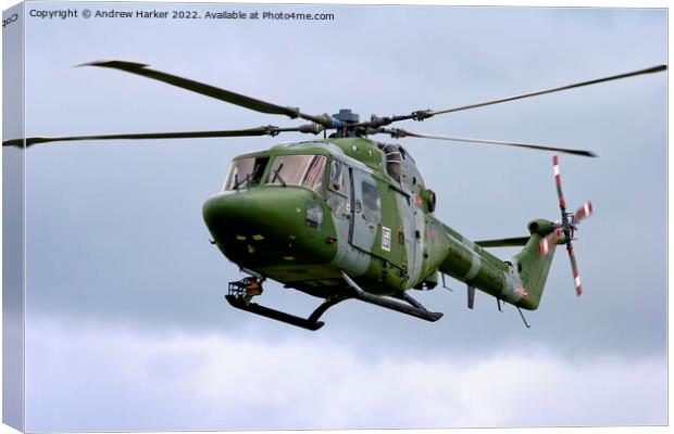 Westland Lynx AH.7 Canvas Print by Andrew Harker