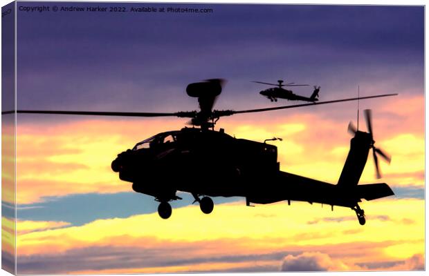 WAH-64D APACHE AH.MK1 Canvas Print by Andrew Harker