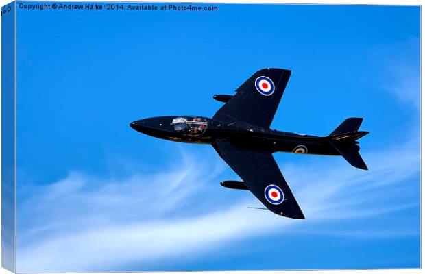 Hawker Hunter T.7A  Canvas Print by Andrew Harker