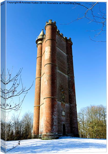 King Alfreds Tower, Stourton, Wiltshire, UK Canvas Print by Andrew Harker