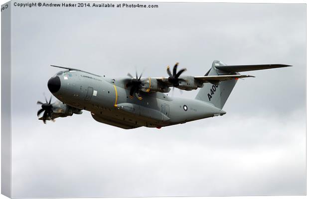 Airbus Military A400M Demonstrator EC-402  Canvas Print by Andrew Harker