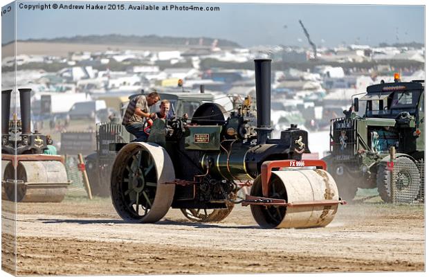 1923 Aveling & Porter 8-ton Steam Roller No.10486  Canvas Print by Andrew Harker
