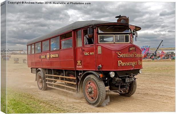 1932 Sentinel 7-ton Steam Passenger Bus 'Martha' Canvas Print by Andrew Harker