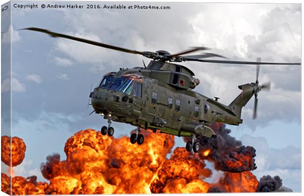 RAF Merlin HC.3 Helicopter Canvas Print by Andrew Harker