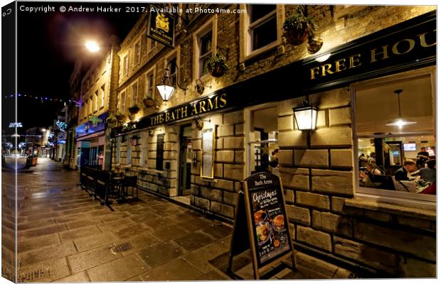 The Bath Arms, Market Place, Warminster, Wiltshire Canvas Print by Andrew Harker