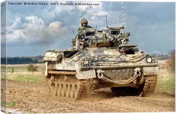 British Army Warrior Infantry Fighting Vehicle Canvas Print by Andrew Harker