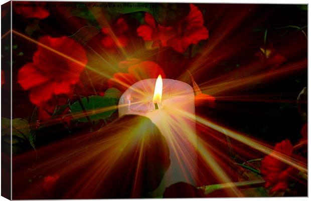 By Candle Light Canvas Print by sylvia scotting