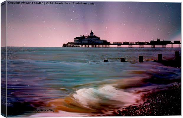 EASTBOURNE PIER Canvas Print by sylvia scotting