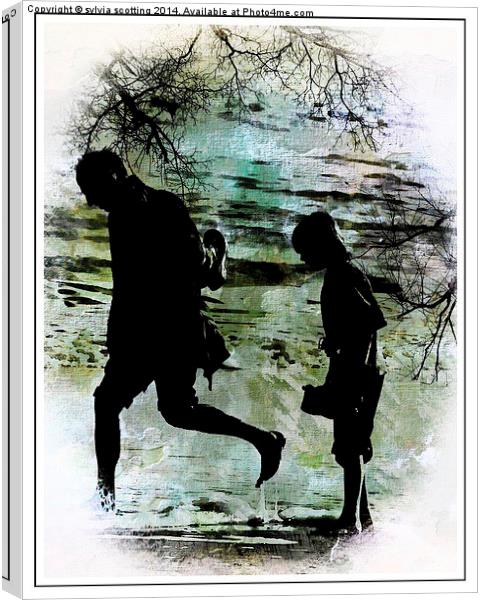  Following in fathers footsteps Canvas Print by sylvia scotting