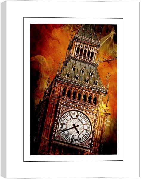  Big Ben in paint Canvas Print by sylvia scotting