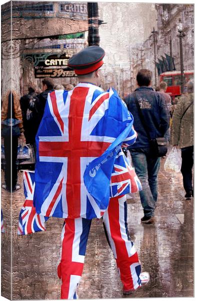  English Football Fan in London Canvas Print by sylvia scotting