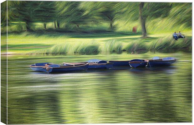  Peace on the riverbank  Canvas Print by sylvia scotting