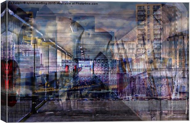  Composite of London Canvas Print by sylvia scotting