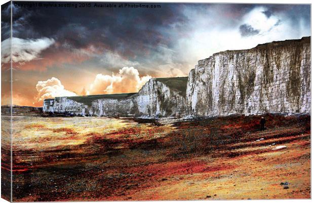  Beachy Head Sussex  Canvas Print by sylvia scotting