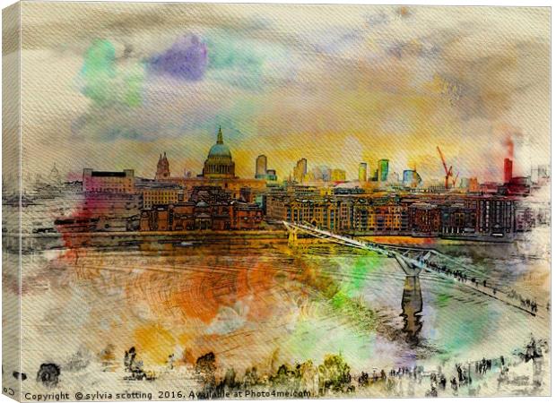 City of London Canvas Print by sylvia scotting