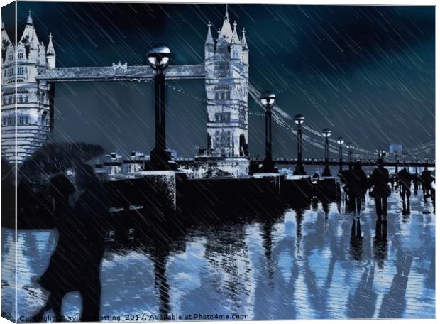       Stormy Night                          Canvas Print by sylvia scotting