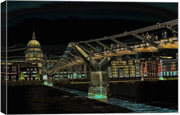 Millennium bridge Canvas Print by sylvia scotting