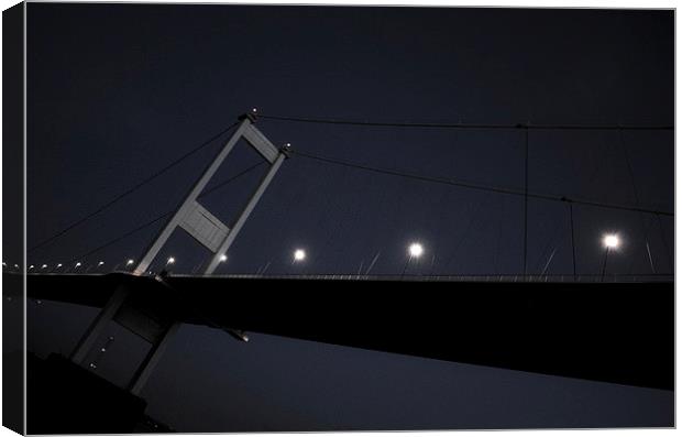 Severn Bridge at Night Canvas Print by Kirsty Herring