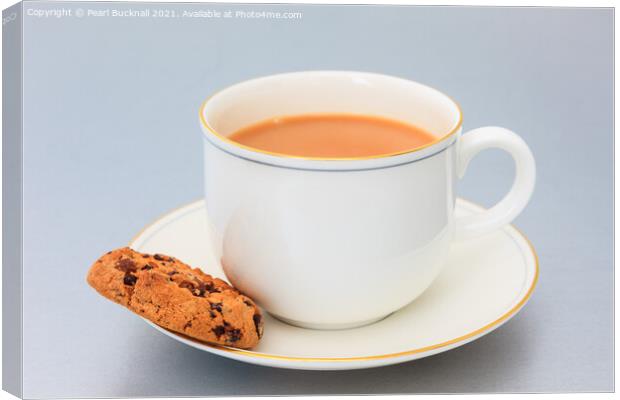 Cup of Tea and a Biscuit Canvas Print by Pearl Bucknall