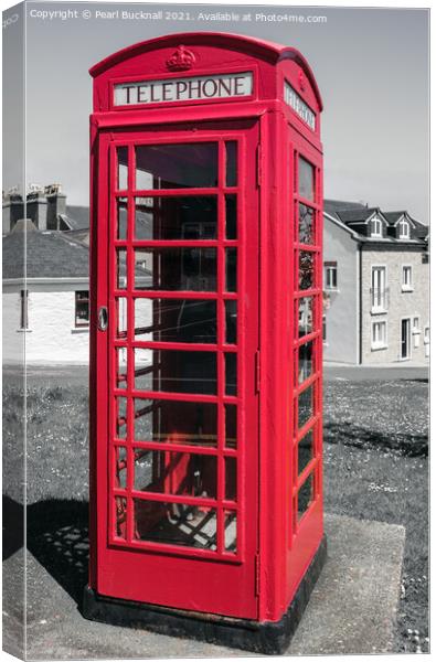 Traditional Red Telephone Box  Canvas Print by Pearl Bucknall