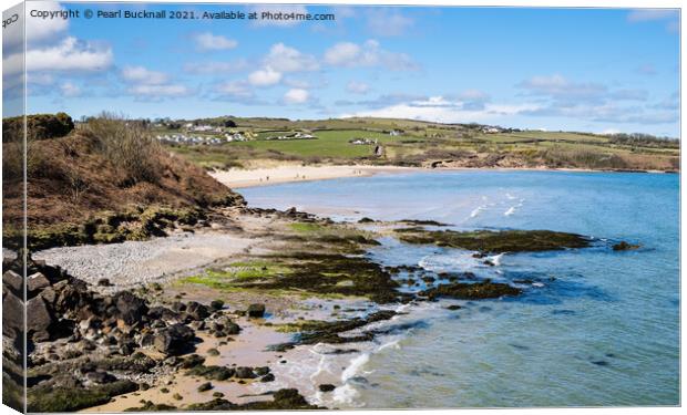 Scenic Lligwy Bay on Anglesey Coast Wales Canvas Print by Pearl Bucknall