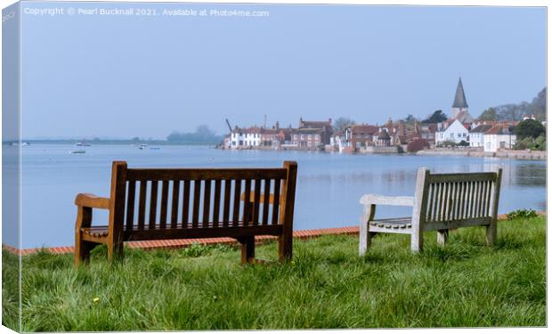 Overlooking Bosham Creek in Chichester Harbour Canvas Print by Pearl Bucknall