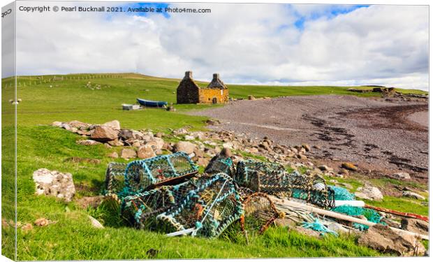 Shetland Coastal Landscape Scotland Canvas Print by Pearl Bucknall