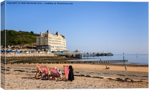 Llandudno Beach Holiday Resort Wales Canvas Print by Pearl Bucknall