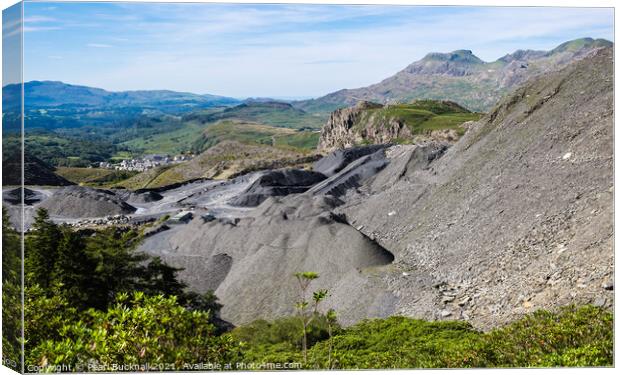 Blaenau Ffestiniog Slate Quarry Wales Canvas Print by Pearl Bucknall