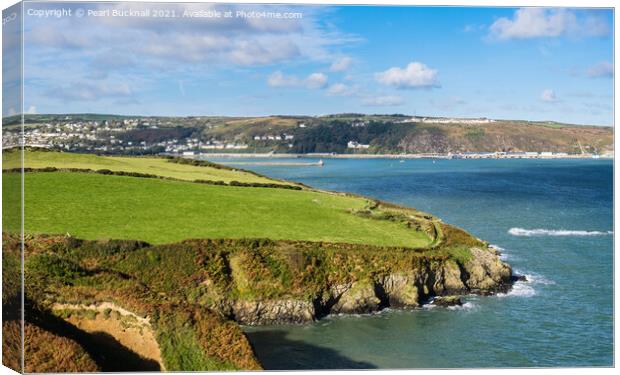 Fishguard Bay on Pembrokeshire Coast Wales Canvas Print by Pearl Bucknall