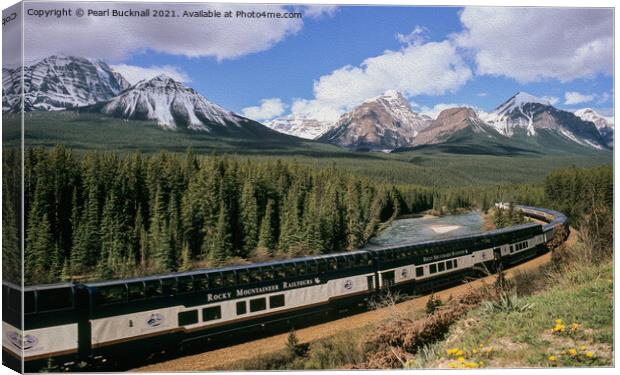 Rocky Mountaineer Train Canada Canvas Print by Pearl Bucknall