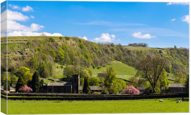 Stainforth Village in Yorkshire Dales Canvas Print by Pearl Bucknall